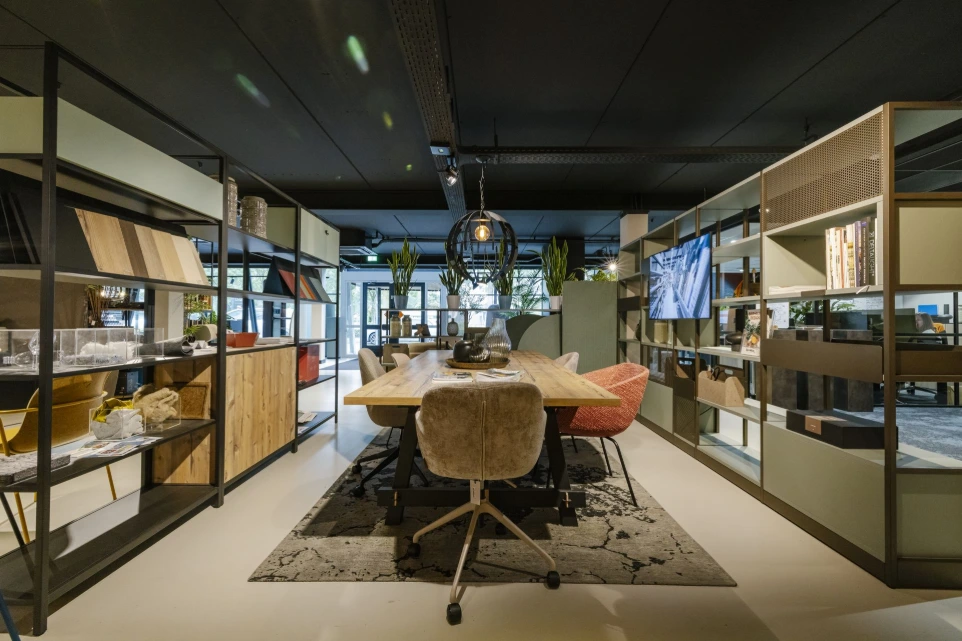 Vergaderopstelling showroom